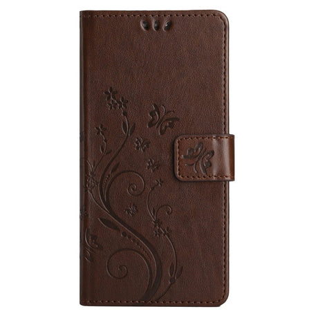 EIDERWOOD Google Pixel 9 / 9 Pro Sommerfugle Læder Cover m. Pung - Brun