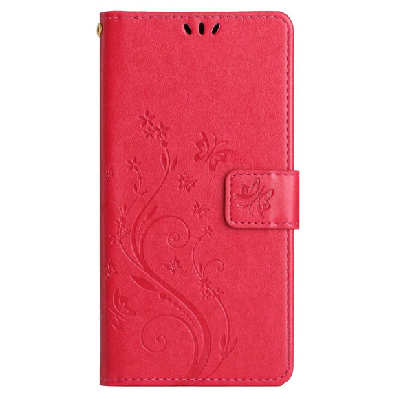 EIDERWOOD Google Pixel 9 / 9 Pro Sommerfugle Læder Cover m. Pung - Rød