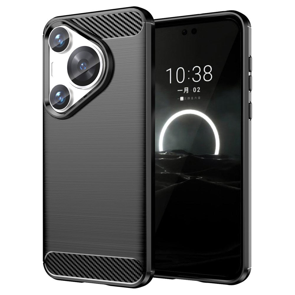 EIDERWOOD Huawei Pura 70 Pro / 70 Pro+ (Plus) Brushed Carbon Cover - Sort