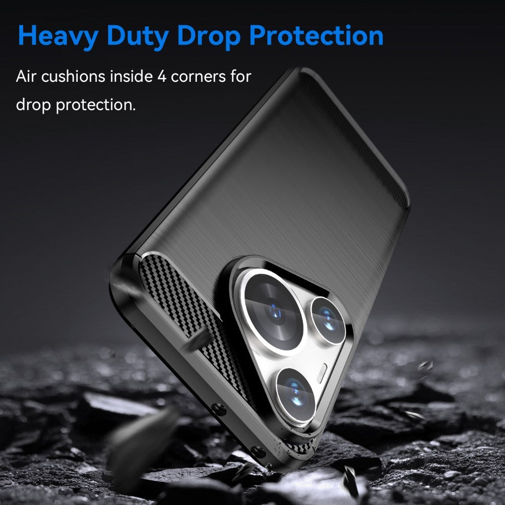EIDERWOOD Huawei Pura 70 Pro / 70 Pro+ (Plus) Brushed Carbon Cover - Sort