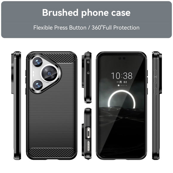 EIDERWOOD Huawei Pura 70 Pro / 70 Pro+ (Plus) Brushed Carbon Cover - Sort