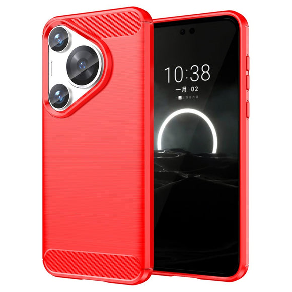 EIDERWOOD Huawei Pura 70 Pro / 70 Pro+ (Plus) Brushed Carbon Cover - Rød