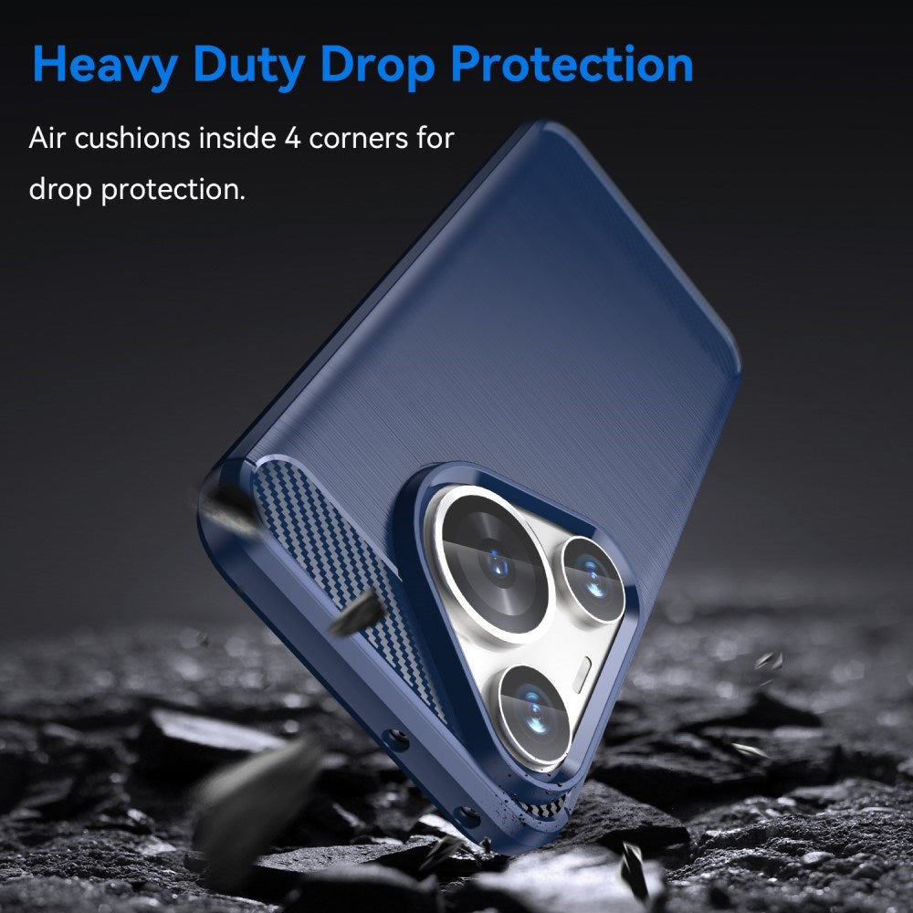 EIDERWOOD Huawei Pura 70 Pro / 70 Pro+ (Plus) Brushed Carbon Cover - Blå
