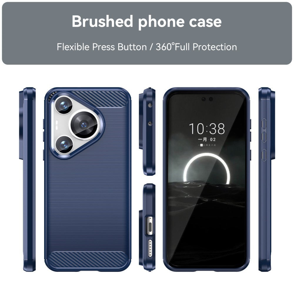 EIDERWOOD Huawei Pura 70 Pro / 70 Pro+ (Plus) Brushed Carbon Cover - Blå