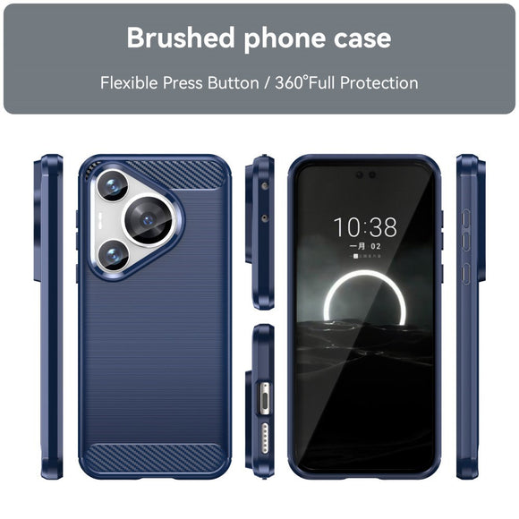EIDERWOOD Huawei Pura 70 Pro / 70 Pro+ (Plus) Brushed Carbon Cover - Blå