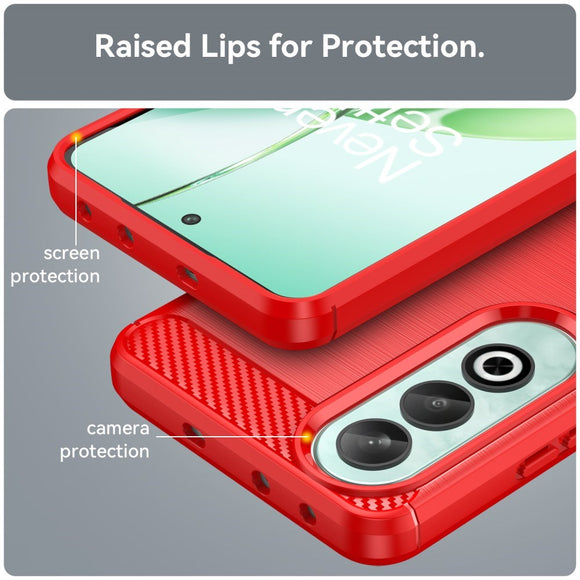 EIDERWOOD OnePlus Nord CE4 (5G) Brushed Carbon Cover - Rød