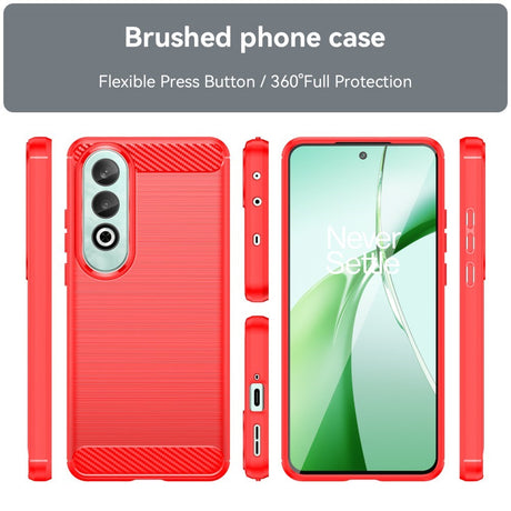 EIDERWOOD OnePlus Nord CE4 (5G) Brushed Carbon Cover - Rød