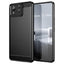 EIDERWOOD Asus Zenfone 11 Ultra Brushed Carbon Fiber Fleksibelt Plastik Cover - Sort