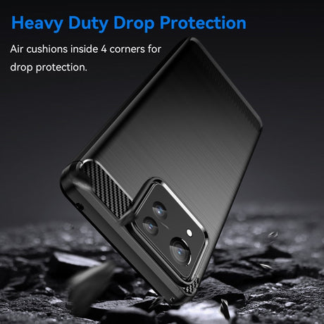 EIDERWOOD Asus Zenfone 11 Ultra Brushed Carbon Fiber Fleksibelt Plastik Cover - Sort