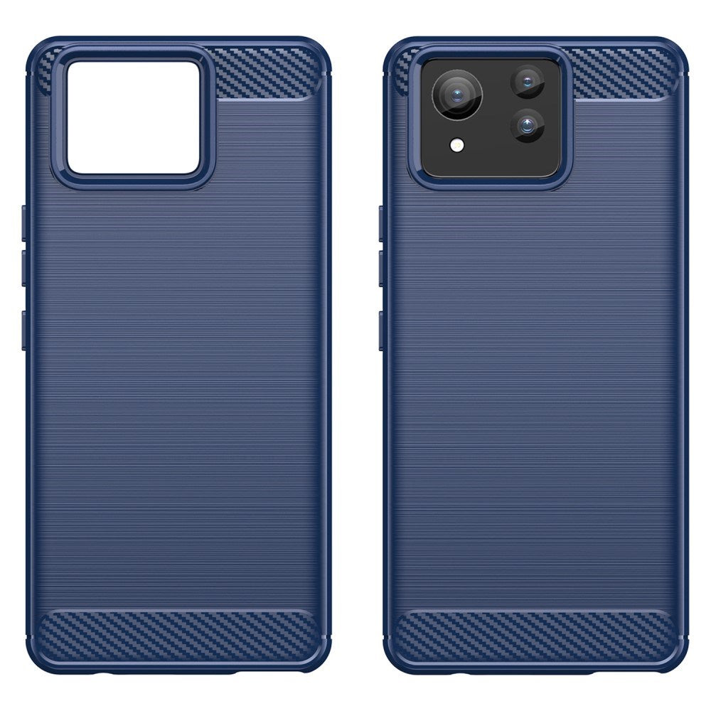 EIDERWOOD Asus Zenfone 11 Ultra Brushed Carbon Fiber Fleksibelt Plastik Cover - Blå