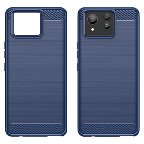 EIDERWOOD Asus Zenfone 11 Ultra Brushed Carbon Fiber Fleksibelt Plastik Cover - Blå