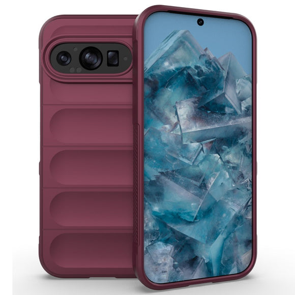 EIDERWOOD Google Pixel 9 Pro Fleksibelt Plastik Cover - Vinrød