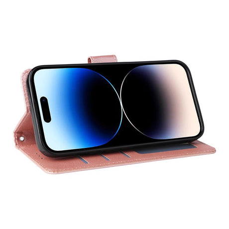 EIDERWOOD iPhone 14 Pro Max Kunstlæder Flip Cover m. Strop - Rose Gold
