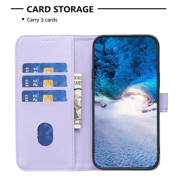 EIDERWOOD Motorola Edge 50 Pro Kunstlæder Flip Cover m. Kortholder & Ståfunktion - Lavendel