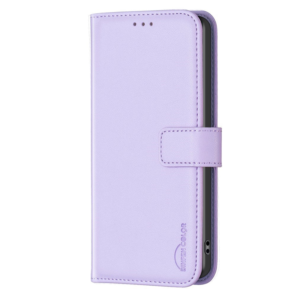 EIDERWOOD Motorola Edge 50 Pro Kunstlæder Flip Cover m. Kortholder & Ståfunktion - Lavendel