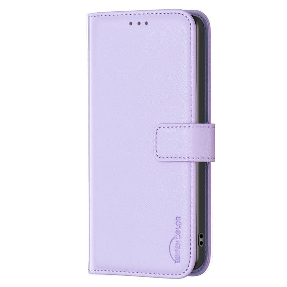 EIDERWOOD Motorola Edge 50 Pro Kunstlæder Flip Cover m. Kortholder & Ståfunktion - Lavendel