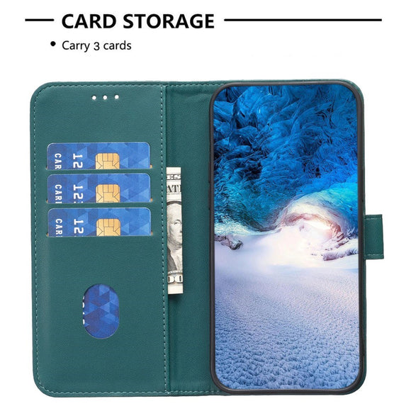 EIDERWOOD Motorola Edge 50 Pro Kunstlæder Flip Cover m. Kortholder & Ståfunktion - Grøn