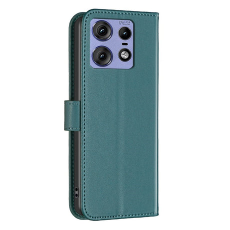 EIDERWOOD Motorola Edge 50 Pro Kunstlæder Flip Cover m. Kortholder & Ståfunktion - Grøn