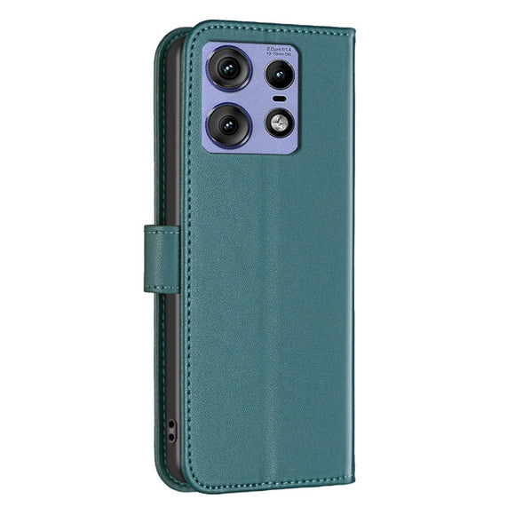 EIDERWOOD Motorola Edge 50 Pro Kunstlæder Flip Cover m. Kortholder & Ståfunktion - Grøn
