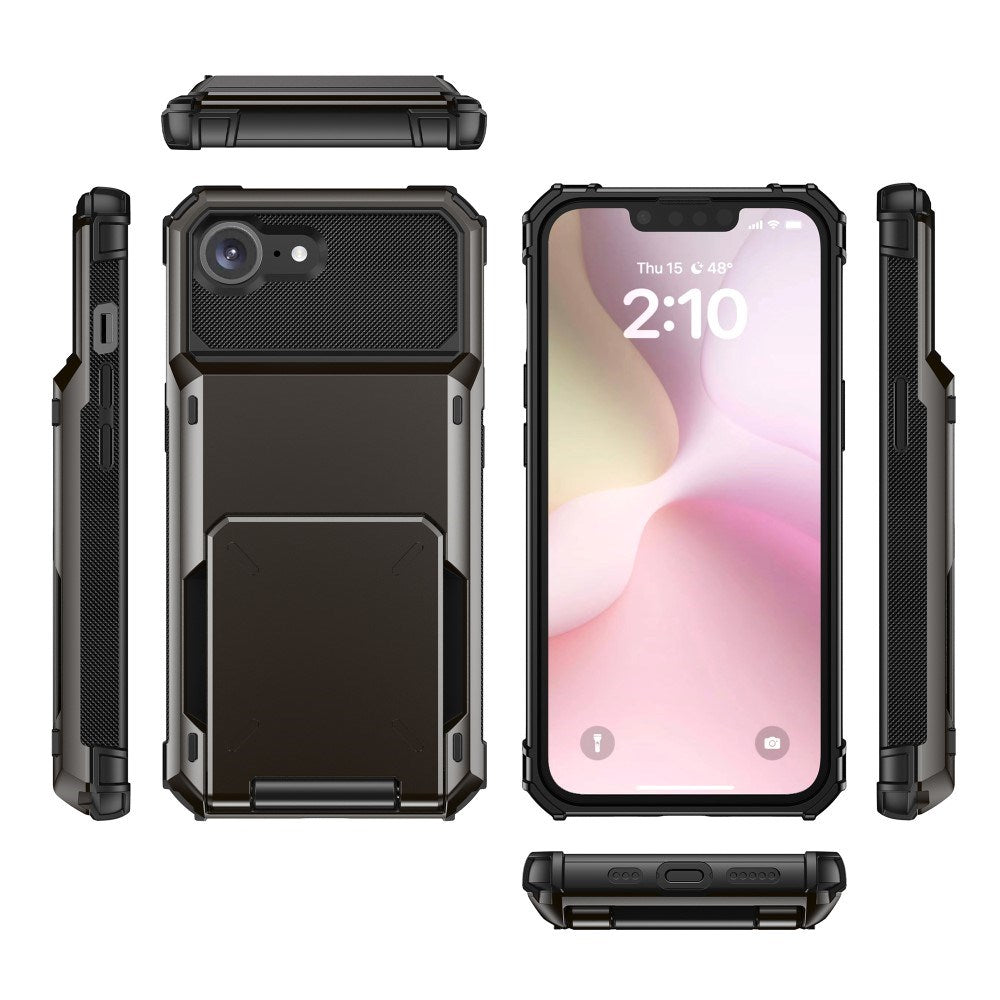 EIDERWOOD iPhone 17e / 16e Håndværker Cover m. Kortholder - Sort