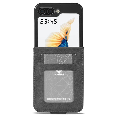 EIDERWOOD Samsung Galaxy Z Flip7 FE / Flip6 Kunstlæder Flip Cover m. Kortholder & Ståfunktion - Sort