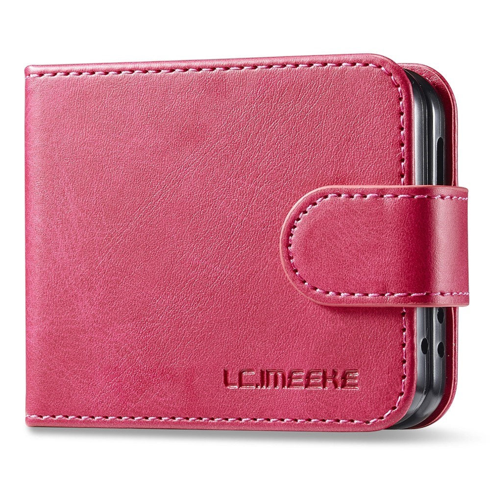 EIDERWOOD Samsung Galaxy Z Flip7 FE / Flip6 Kunstlæder Flip Cover m. Kortholder & Ståfunktion - Lyserød