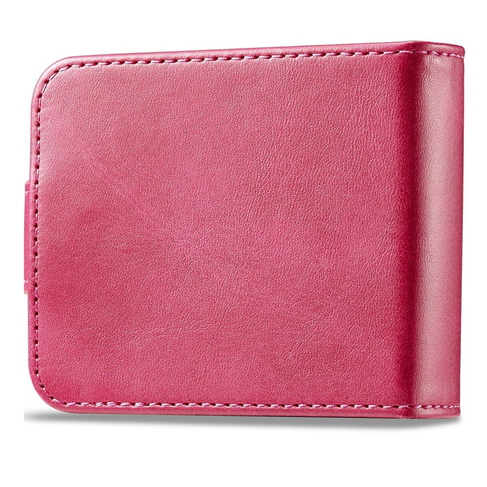 EIDERWOOD Samsung Galaxy Z Flip7 FE / Flip6 Kunstlæder Flip Cover m. Kortholder & Ståfunktion - Lyserød