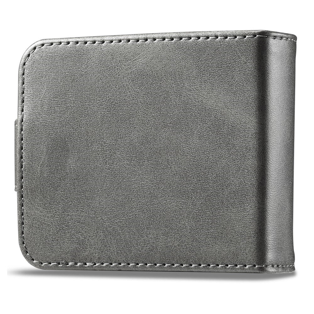 EIDERWOOD Samsung Galaxy Z Flip7 FE / Flip6 Kunstlæder Flip Cover m. Kortholder & Ståfunktion - Grå