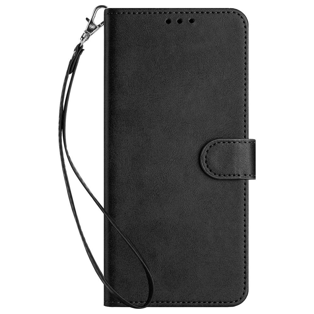 OPPO A77 (5G) / A57 / A57s EIDERWOOD Kunstlæder Flip Cover m. Strop - Sort