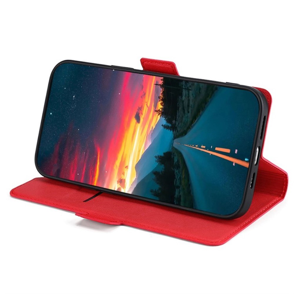 EIDERWOOD Huawei Pura 70 Ultra Kunstlæder Flip Cover m. Kortholder & Ståfunktion - Rød
