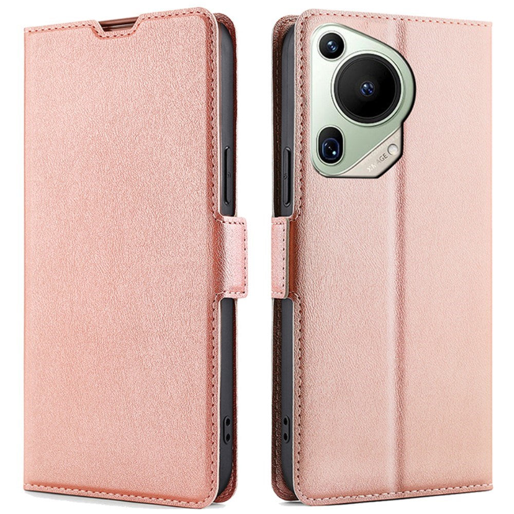 EIDERWOOD Huawei Pura 70 Ultra Kunstlæder Flip Cover m. Kortholder & Ståfunktion - Rose Gold