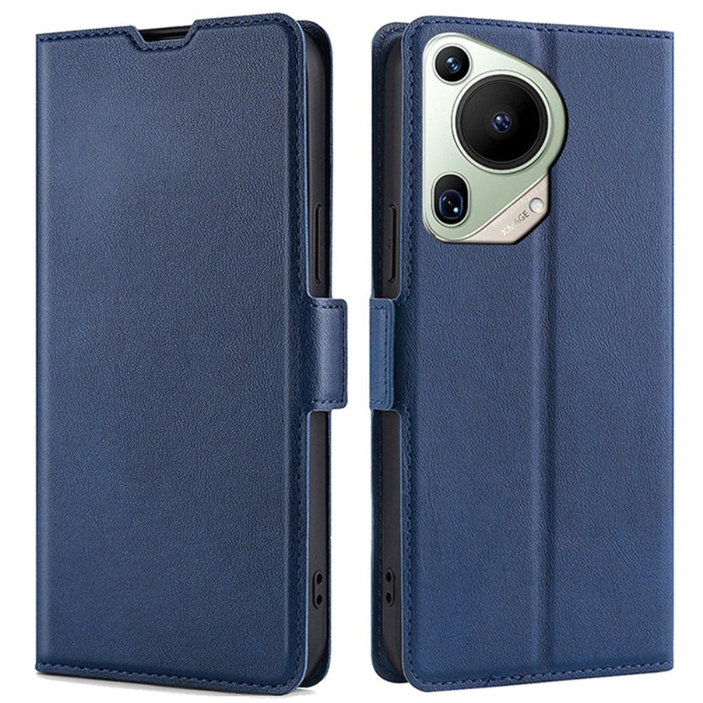 EIDERWOOD Huawei Pura 70 Ultra Kunstlæder Flip Cover m. Kortholder & Ståfunktion - Blå