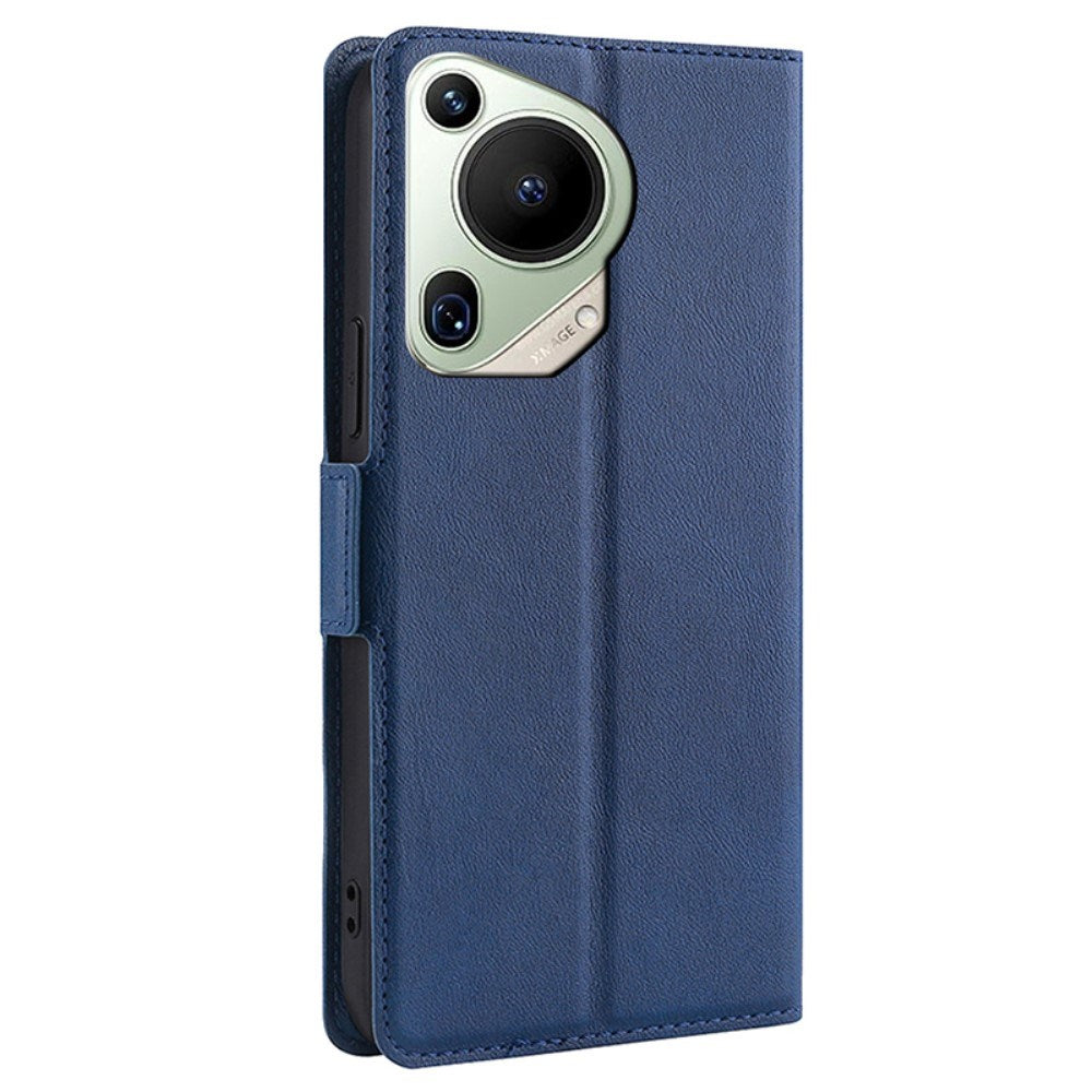 EIDERWOOD Huawei Pura 70 Ultra Kunstlæder Flip Cover m. Kortholder & Ståfunktion - Blå