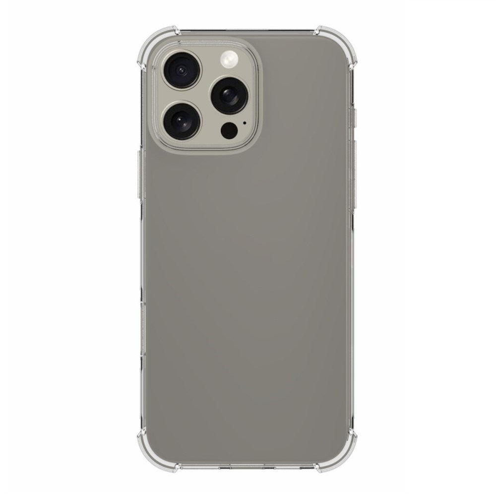 EIDERWOOD iPhone 16 Pro Max Fleksibelt Plastik Cover m. Kraftige Hjørner - Gennemsigtig