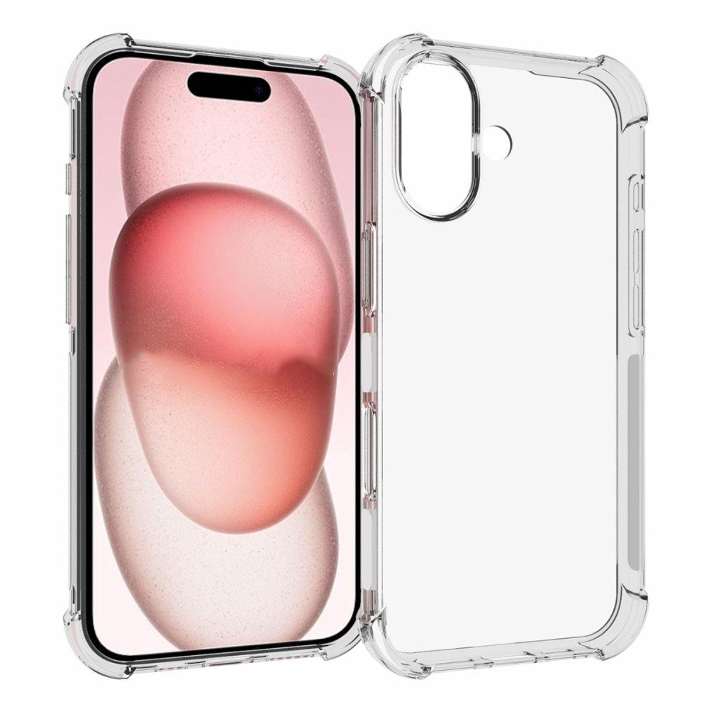 EIDERWOOD iPhone 16 Fleksibelt Plastik Cover m. Kraftige Hjørner - Gennemsigtig
