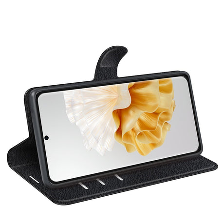 EIDERWOOD Huawei Pura 70 Kunstlæder Flip Cover m. Kortholder & Ståfunktion - Sort