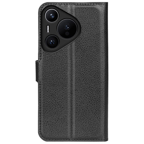 EIDERWOOD Huawei Pura 70 Kunstlæder Flip Cover m. Kortholder & Ståfunktion - Sort