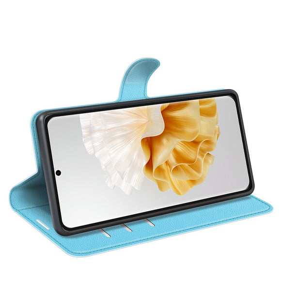 EIDERWOOD Huawei Pura 70 Kunstlæder Flip Cover m. Kortholder & Ståfunktion - Blå