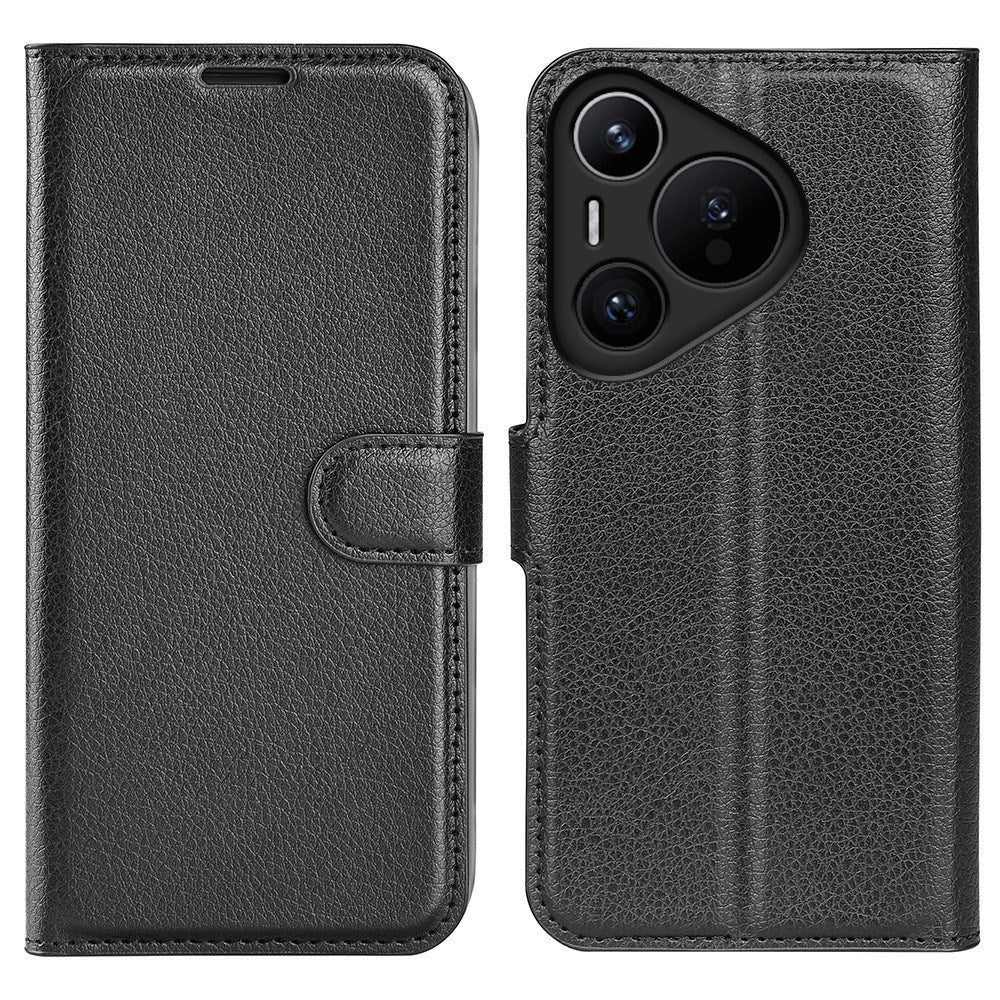 EIDERWOOD Huawei Pura 70 Pro / 70 Pro+ (Plus) Kunstlæder Flip Cover m. Kortholder & Ståfunktion - Sort