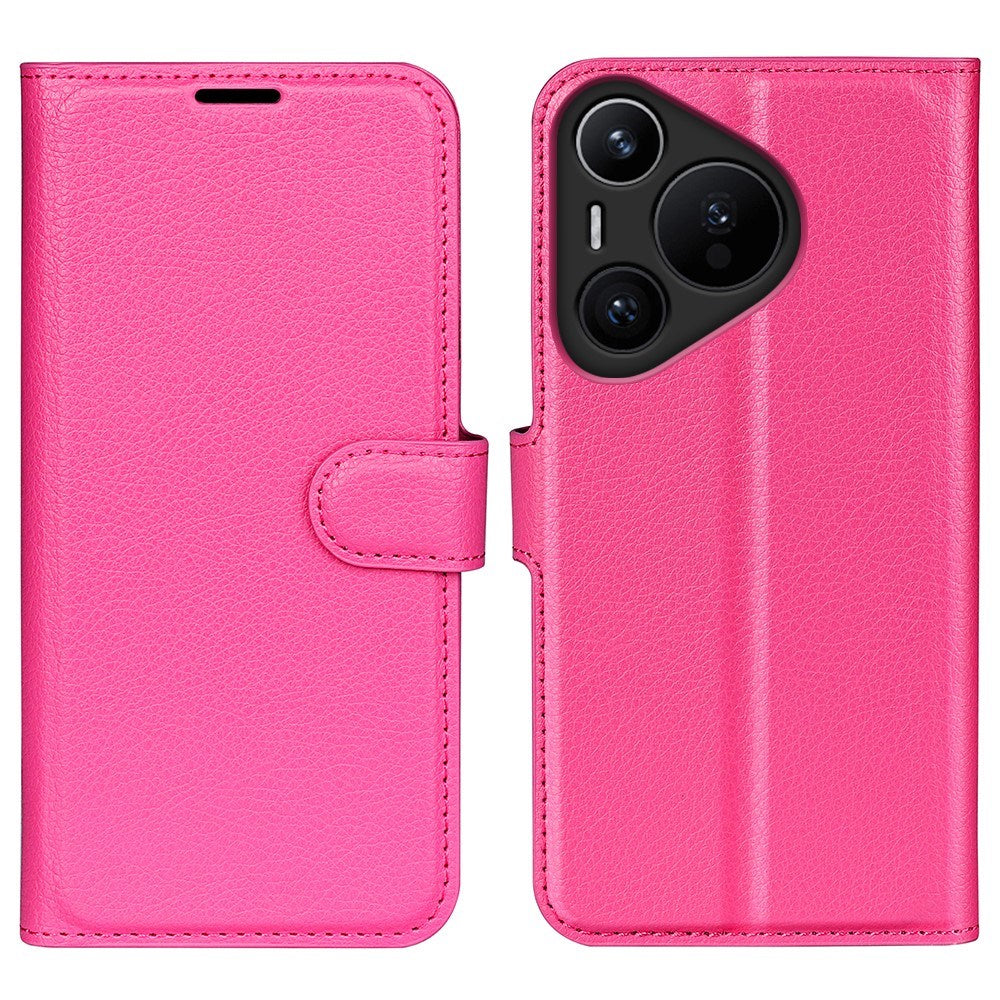 EIDERWOOD Huawei Pura 70 Pro / 70 Pro+ (Plus) Kunstlæder Flip Cover m. Kortholder & Ståfunktion - Pink