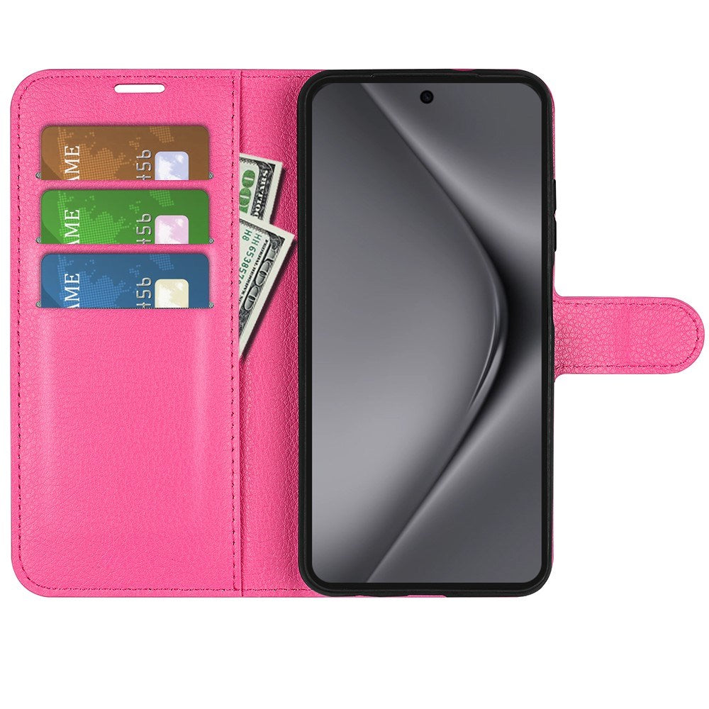 EIDERWOOD Huawei Pura 70 Pro / 70 Pro+ (Plus) Kunstlæder Flip Cover m. Kortholder & Ståfunktion - Pink