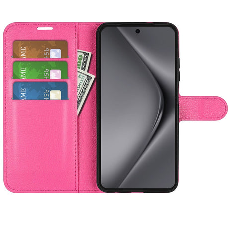EIDERWOOD Huawei Pura 70 Pro / 70 Pro+ (Plus) Kunstlæder Flip Cover m. Kortholder & Ståfunktion - Pink