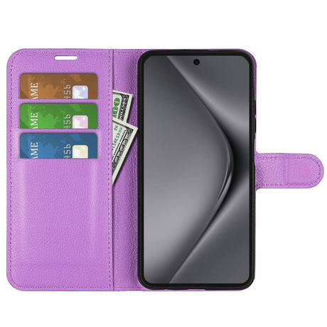 EIDERWOOD Huawei Pura 70 Pro / 70 Pro+ (Plus) Kunstlæder Flip Cover m. Kortholder & Ståfunktion - Lilla