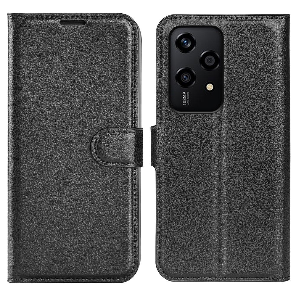 EIDERWOOD Honor 200 Lite Kunstlæder Flip Cover m. Kortholder & Ståfunktion - Sort