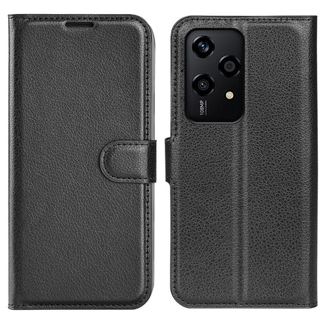 EIDERWOOD Honor 200 Lite Kunstlæder Flip Cover m. Kortholder & Ståfunktion - Sort
