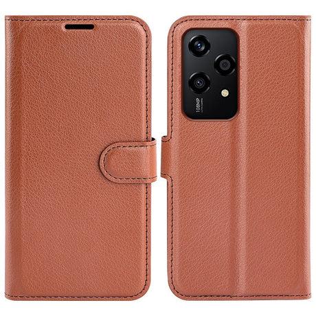EIDERWOOD Honor 200 Lite Kunstlæder Flip Cover m. Kortholder & Ståfunktion - Brun