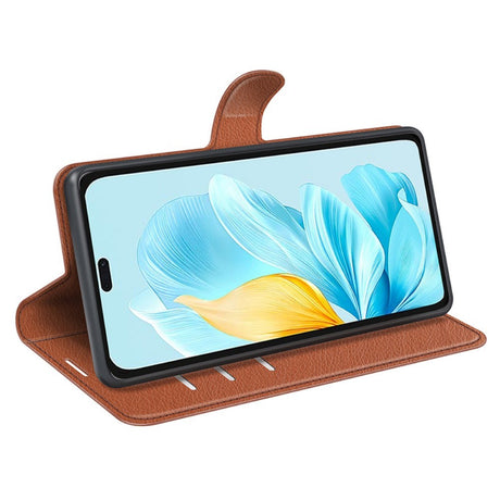 EIDERWOOD Honor 200 Lite Kunstlæder Flip Cover m. Kortholder & Ståfunktion - Brun