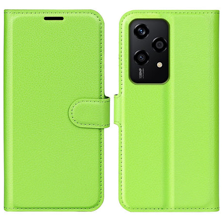 EIDERWOOD Honor 200 Lite Kunstlæder Flip Cover m. Kortholder & Ståfunktion - Grøn