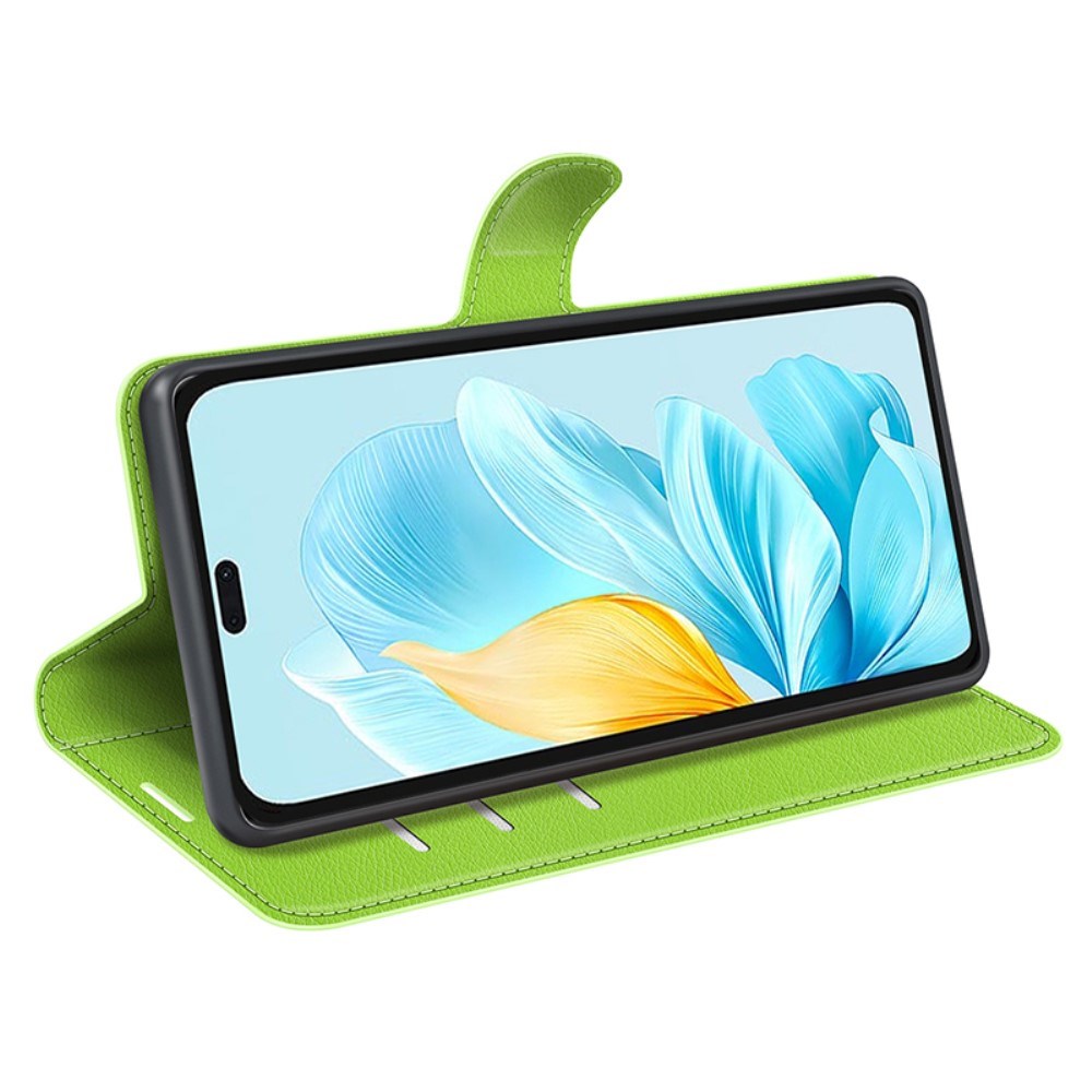 EIDERWOOD Honor 200 Lite Kunstlæder Flip Cover m. Kortholder & Ståfunktion - Grøn