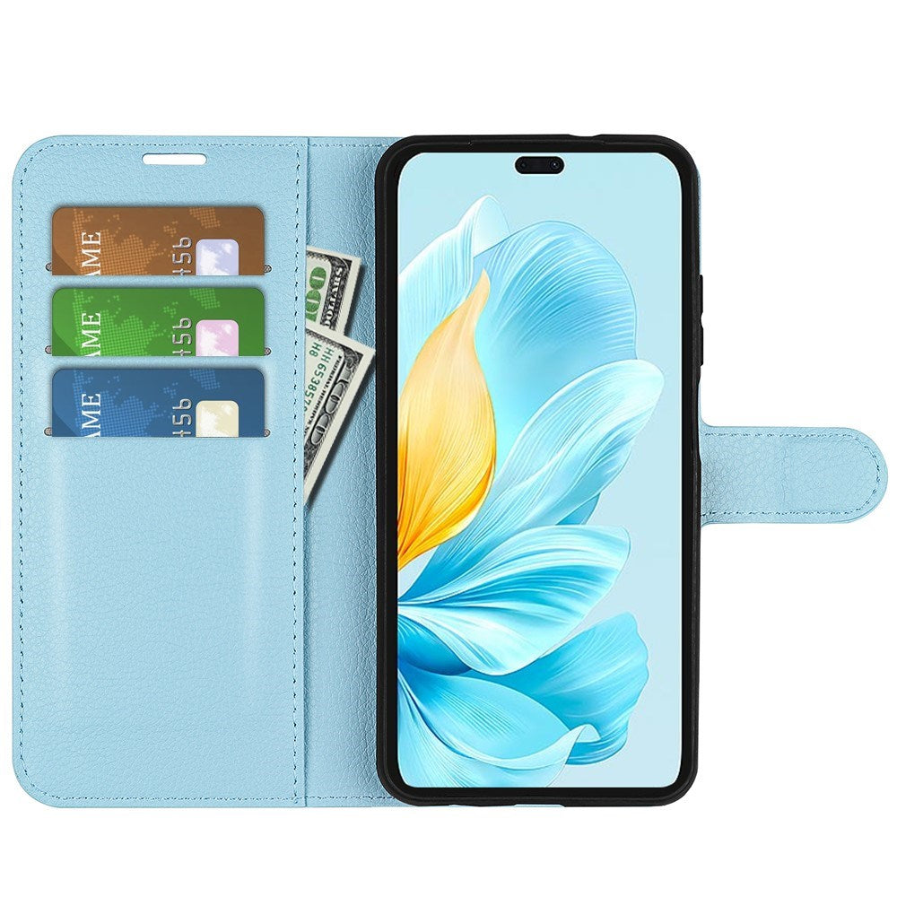 EIDERWOOD Honor 200 Lite Kunstlæder Flip Cover m. Kortholder & Ståfunktion - Blå